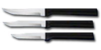 3 Paring Knife Set Black Handle